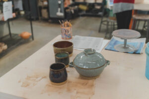 finished pottery pieces