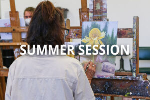 person painting in room for the summer session