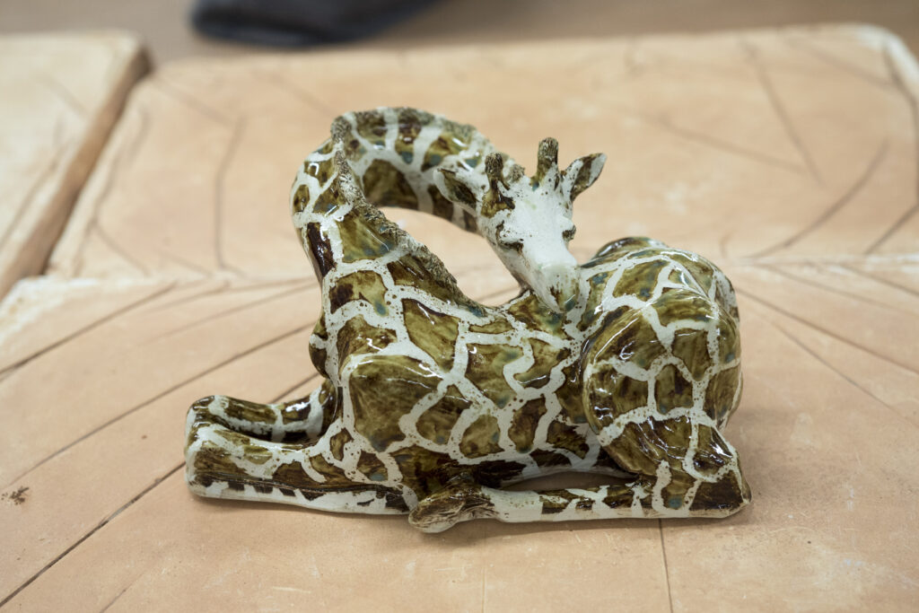 ceramic giraffe piece