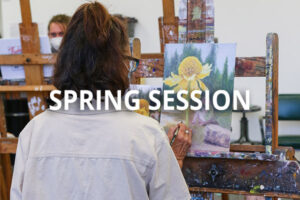 person painting for the spring session