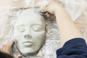 human face sculpture