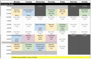 Multimedia Classroom Schedule 2024