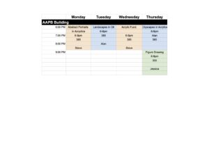 AAPB schedule